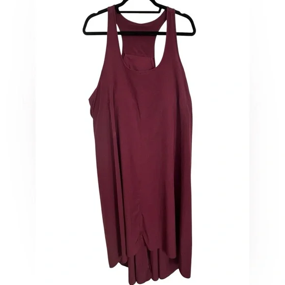 Halara Breezeful Racerback Dress Maroon - Picture 2 of 7